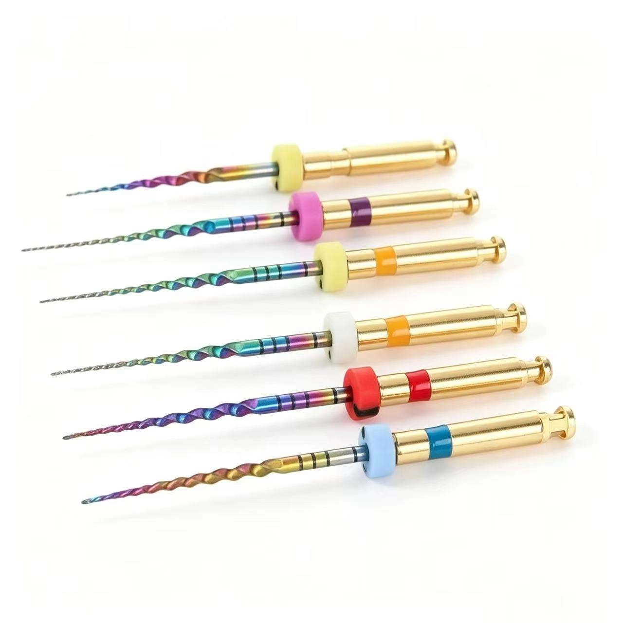 AMEXORS rainbow coating NiTi rotary files S shape cross section02