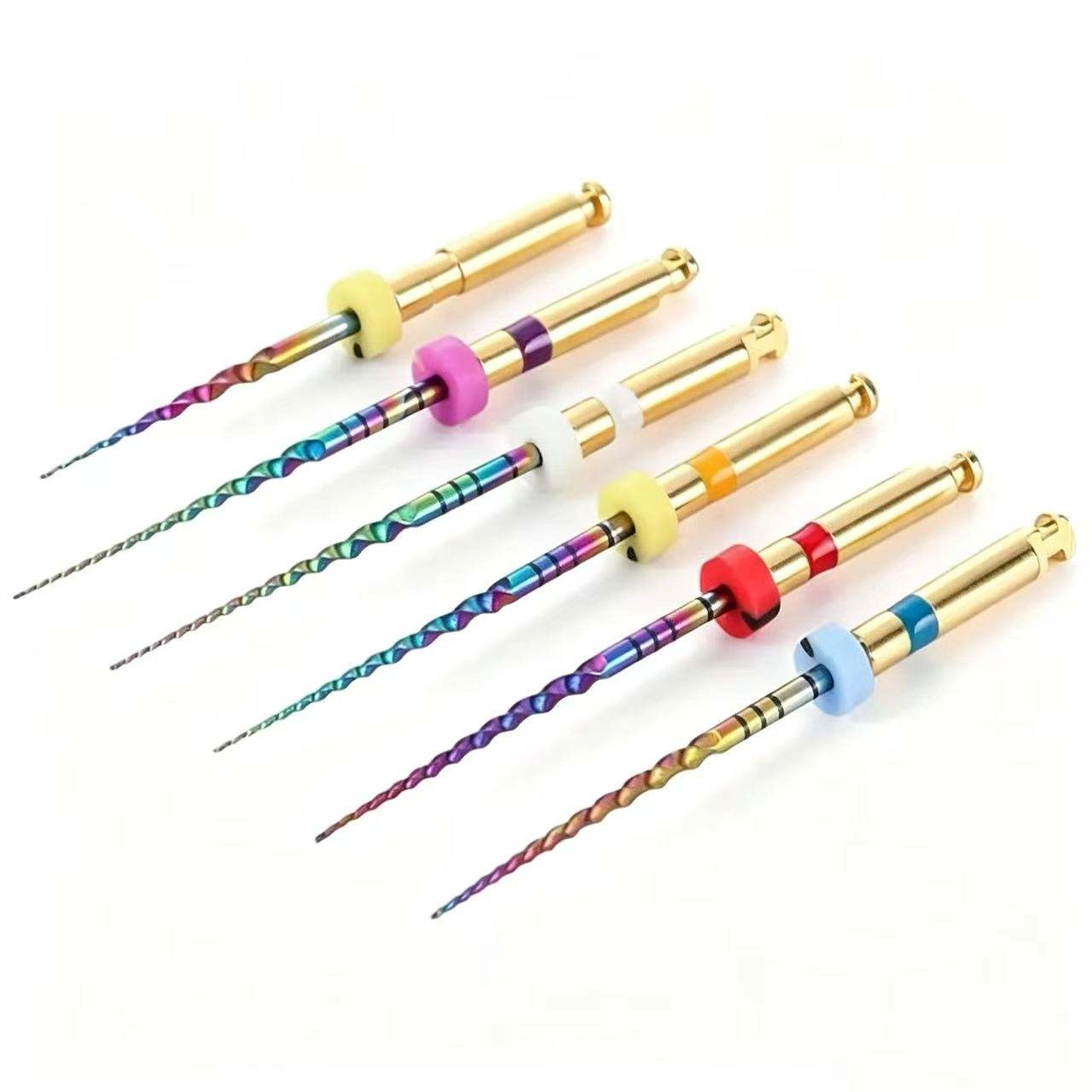 AMEXORS rainbow coating NiTi rotary files S shape cross section02