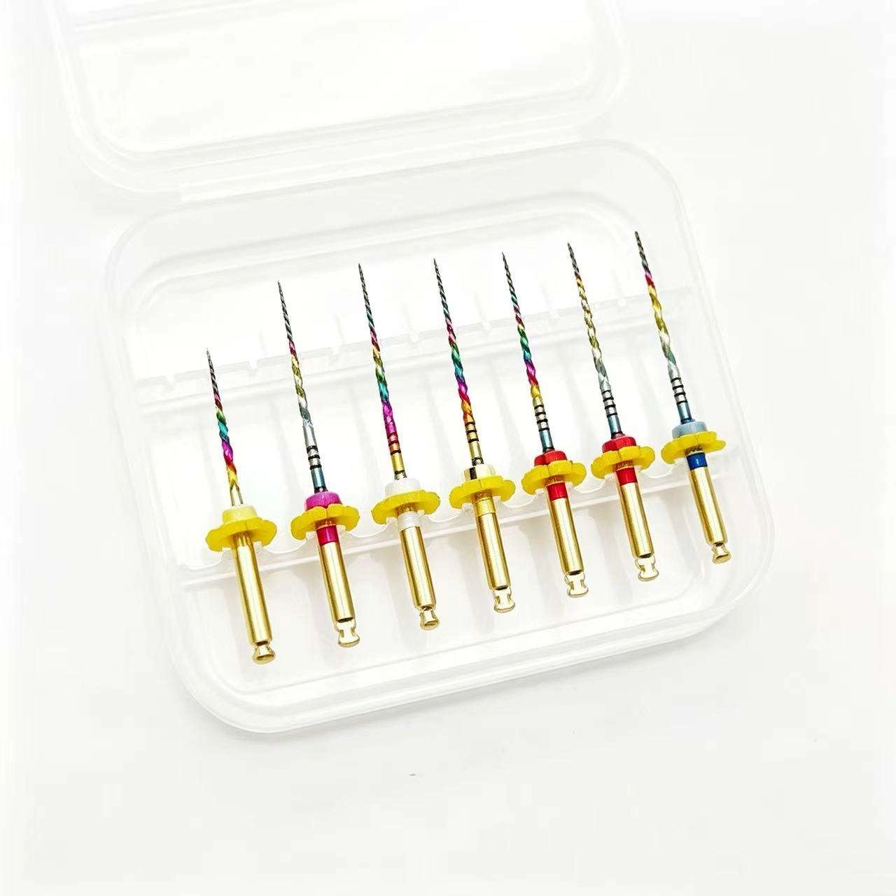 AMEXORS rainbow coating NiTi rotary files S shape cross section04